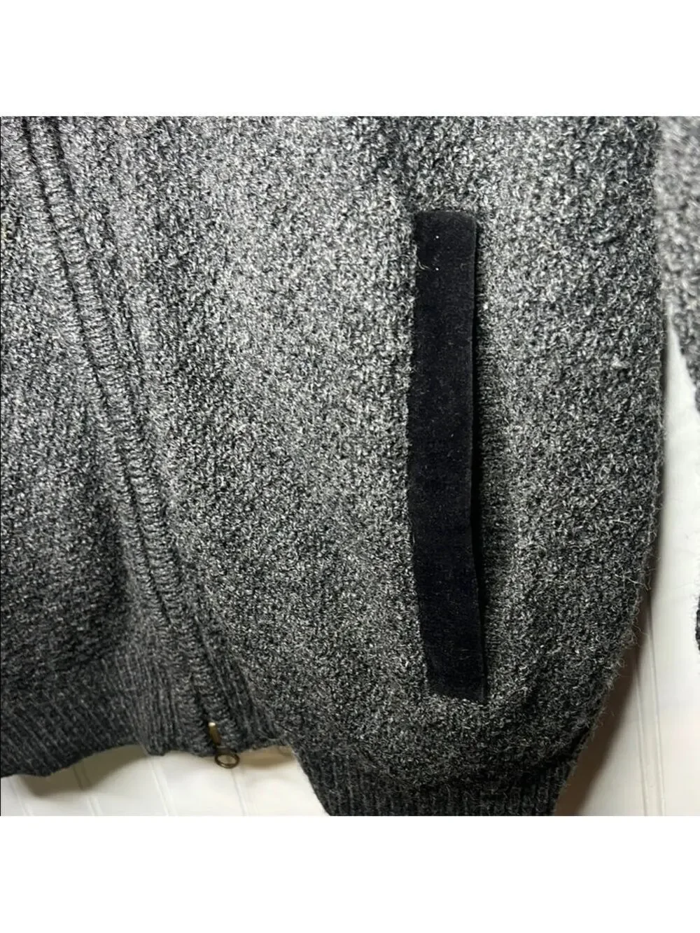 Pendleton Gray Zip Up Sweater
